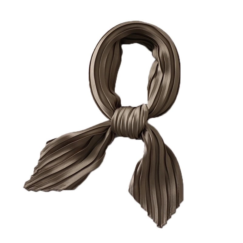 Women's Elegant Solid Color Satin Silk Scarves