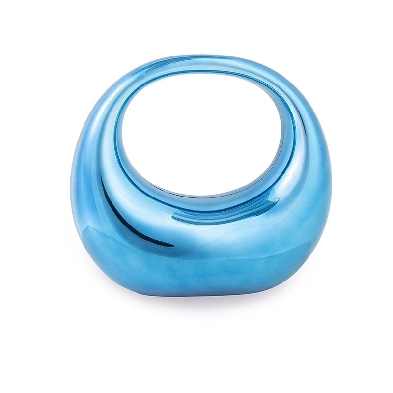 Women's Small Arylic Solid Color Vintage Style Round Lock Clasp Cloud Shape Bag