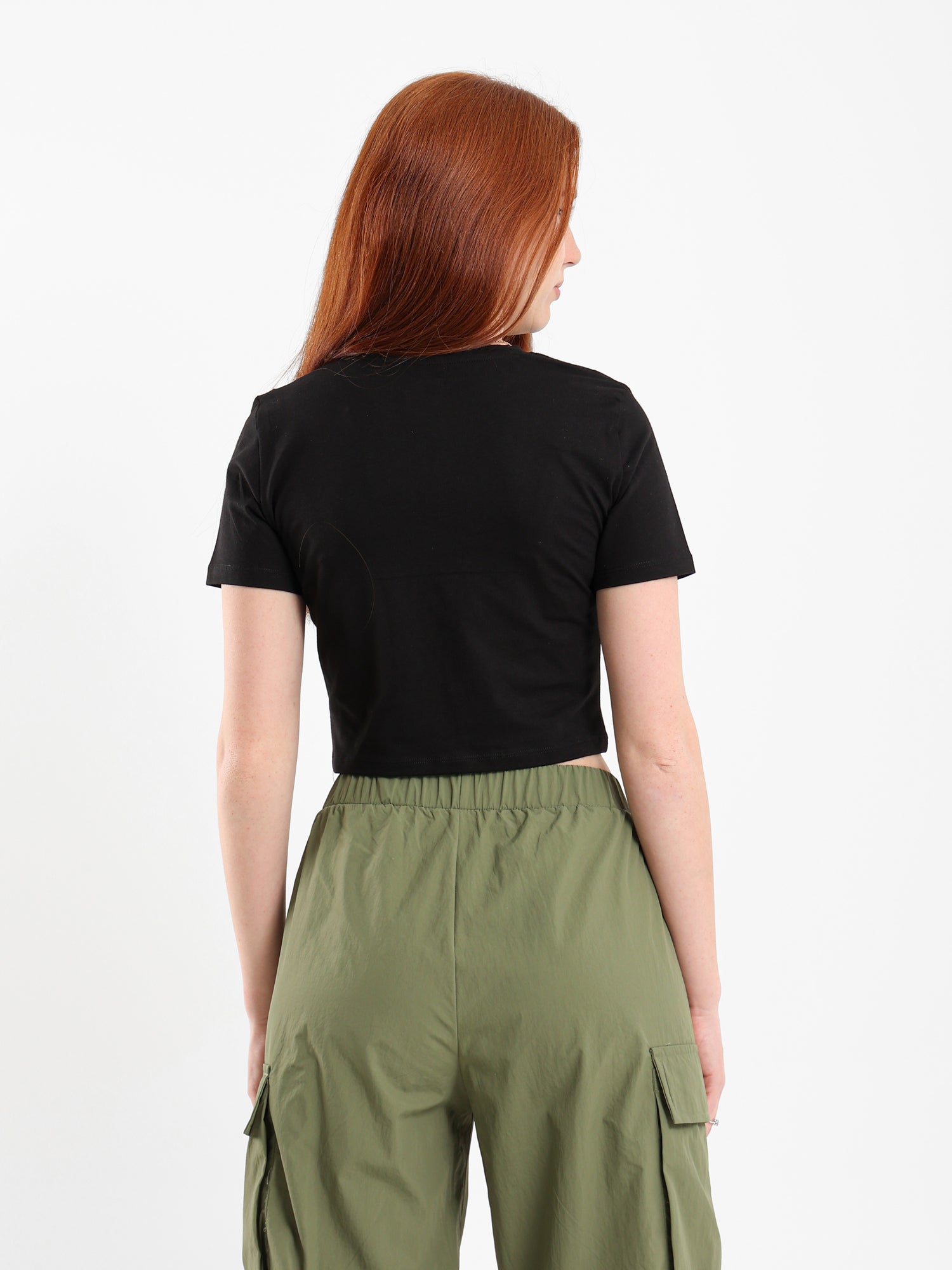 Printed Cropped Half Sleeve T-Shirt