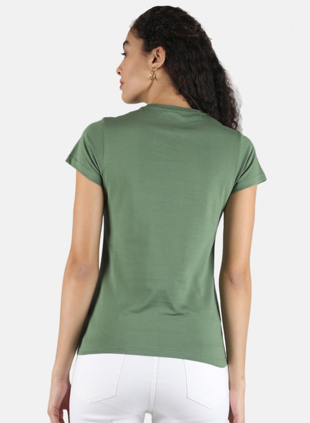 Women Green & Pink Plain Top 2 PCs