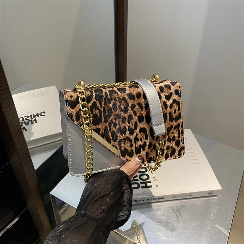 Women's Small Pu Leather Color Block Streetwear Square Magnetic Buckle Shoulder Bag
