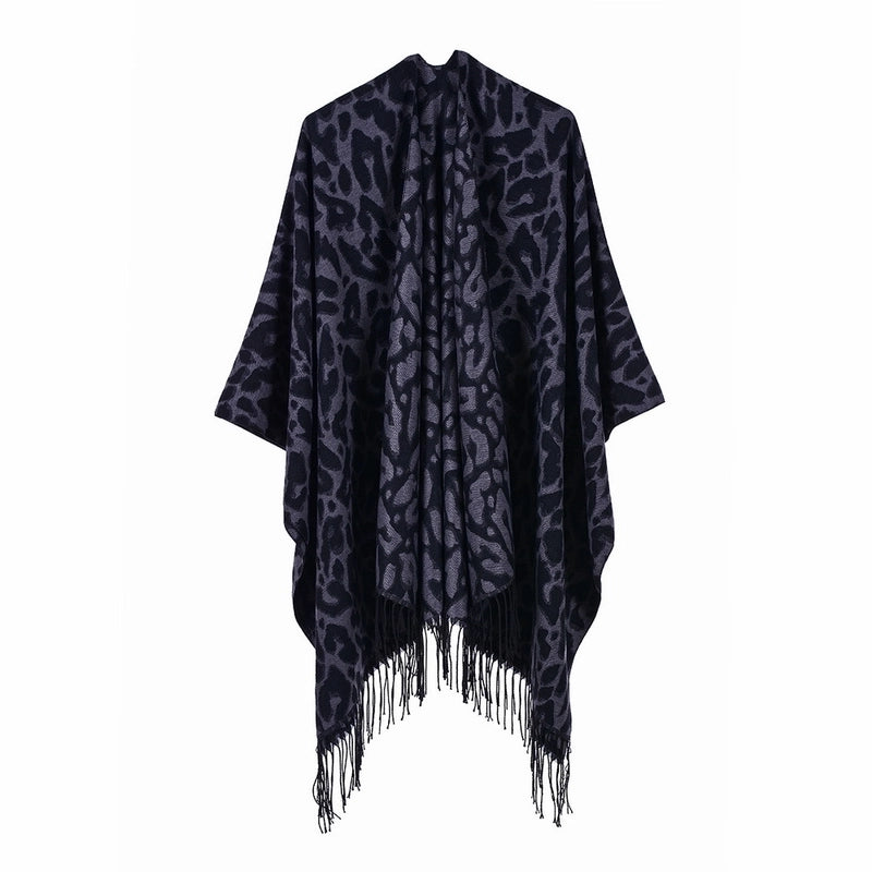 Women's Streetwear Color Block Solid Color Polyester Tassel Shawl