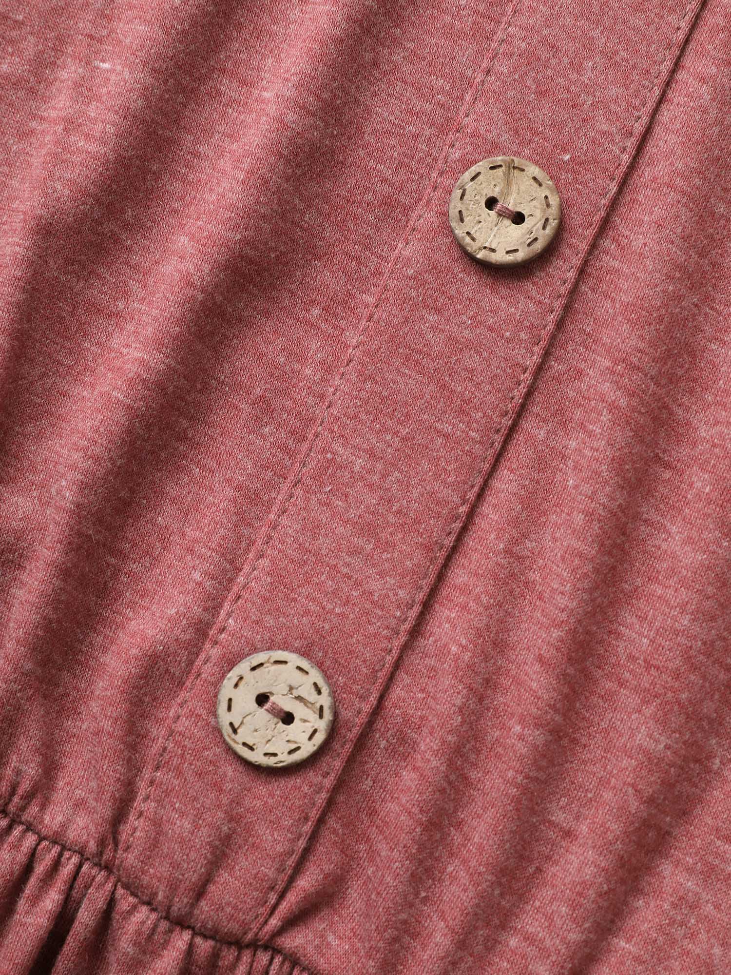 Supersoft Essentials Button Detail Belted Gathered Dress