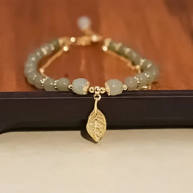 🔥 BIG SALE - 48% OFF🔥🔥Hetian Jade Gold Leaf Bracelet