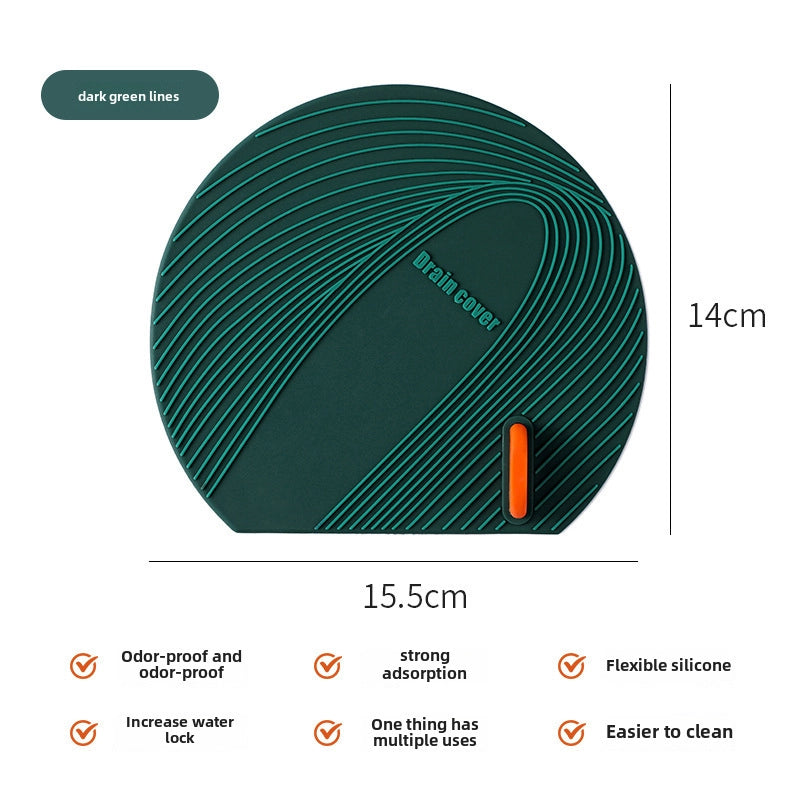 Sewer Floor Drain Deodorizer Bathroom Silicone Deodorant Mat Kitchen Toilet Silicone Deodorant Leak Cover