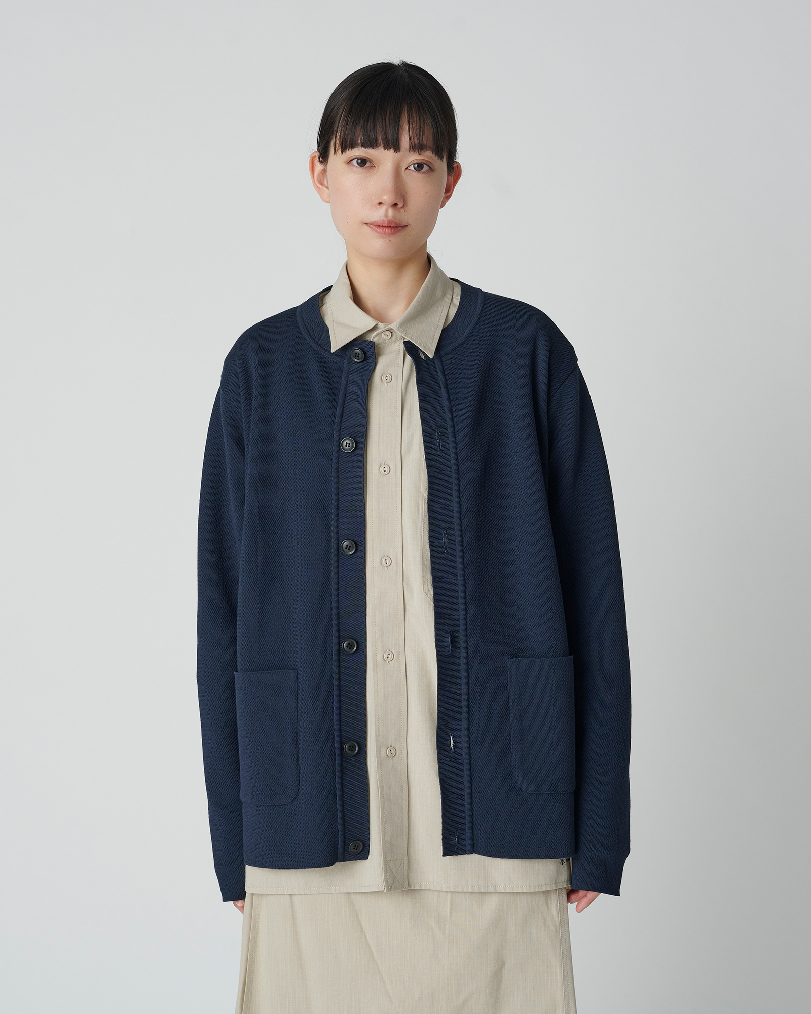 Co/Pe Knit Cardigan
