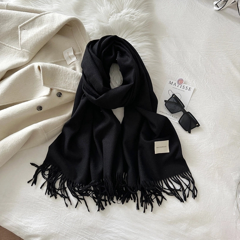 Unisex Streetwear Solid Color Imitation Cashmere Scarf