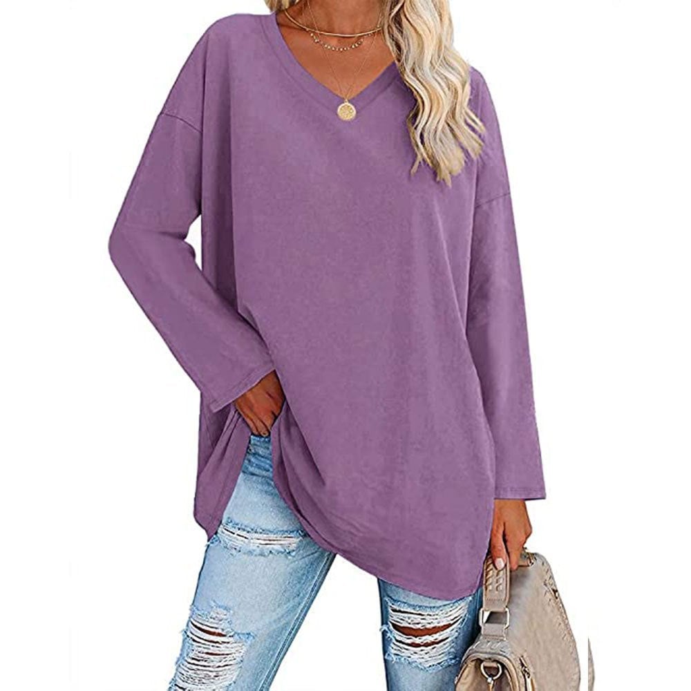 🔥The Last Day Promotion-SALE 70% OFF💋Women's loose long sleeve fashion V-neck knit top