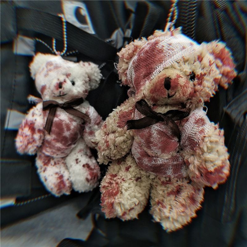 Bloody Teddy Bear Keychain