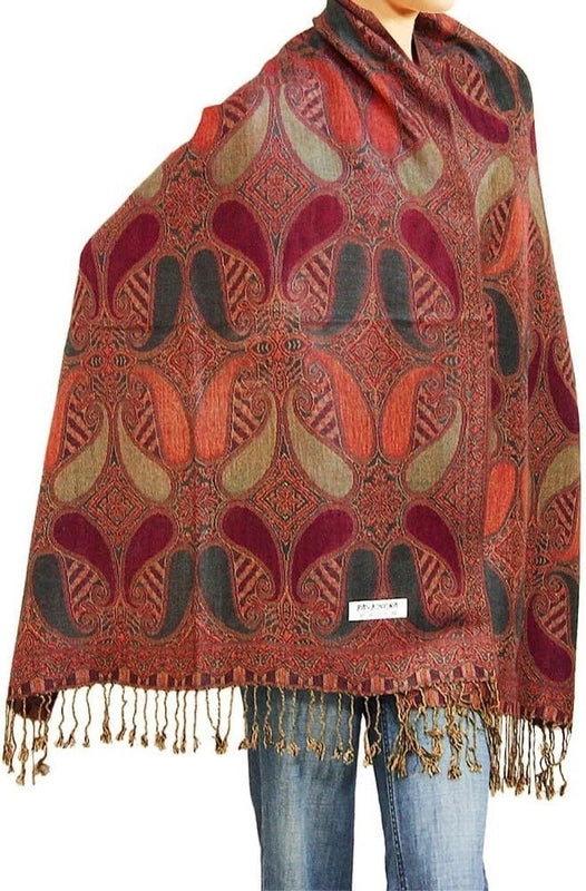 Pashmina Scarf Jacquard Tassel Spring And Summer Long Scarf Women's Double-sided Scarf Air Conditioning Large Shawl