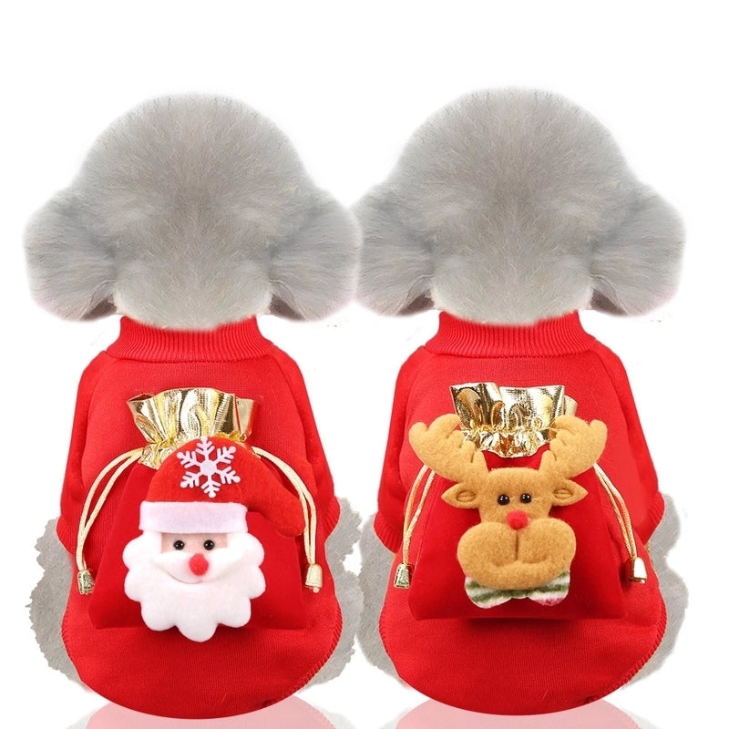 Cute Cloth Christmas Santa Claus Snowflake Elk Pet Clothing