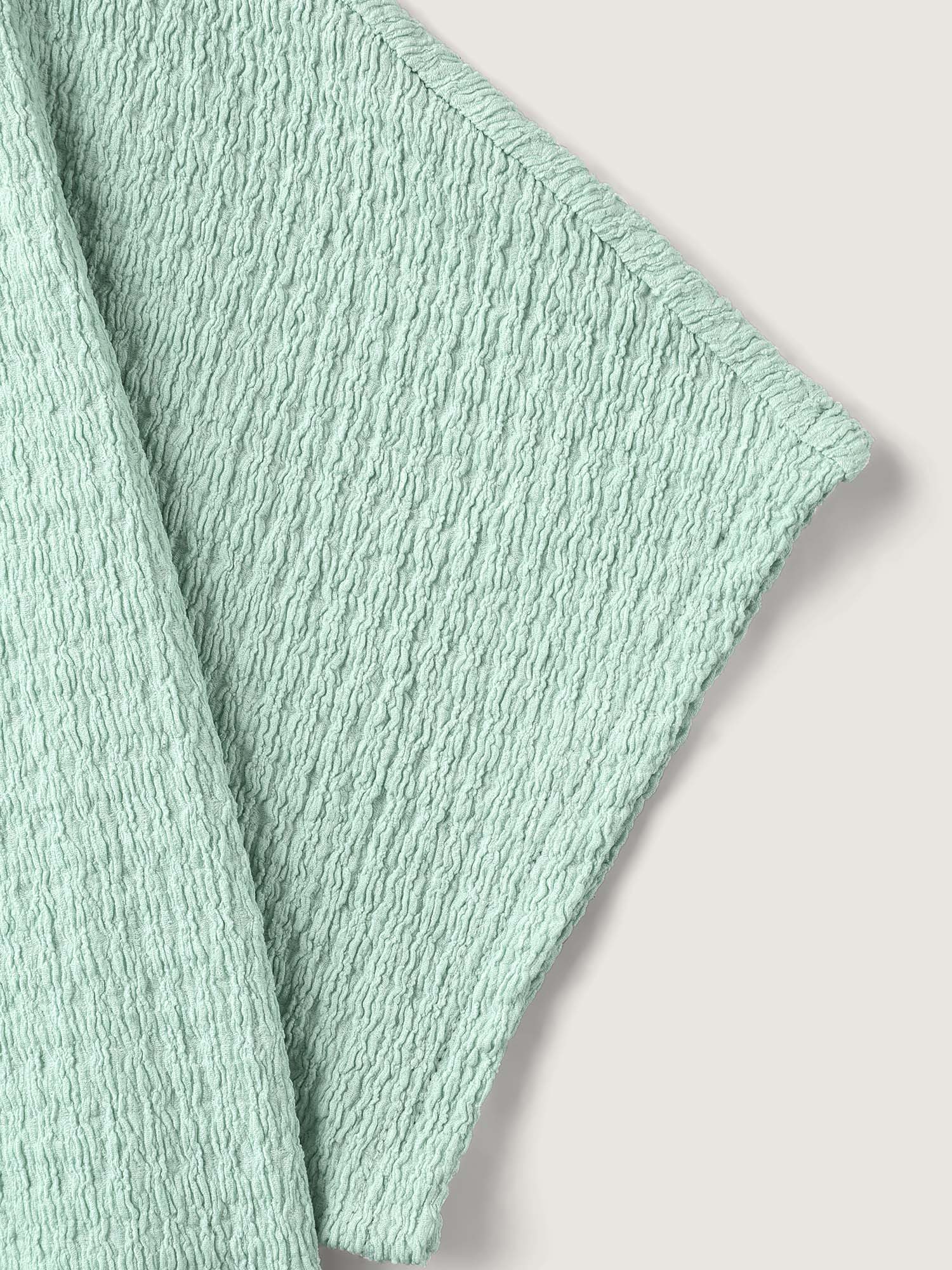 Textured Relaxed Fit Dolman Sleeve T-Shirt