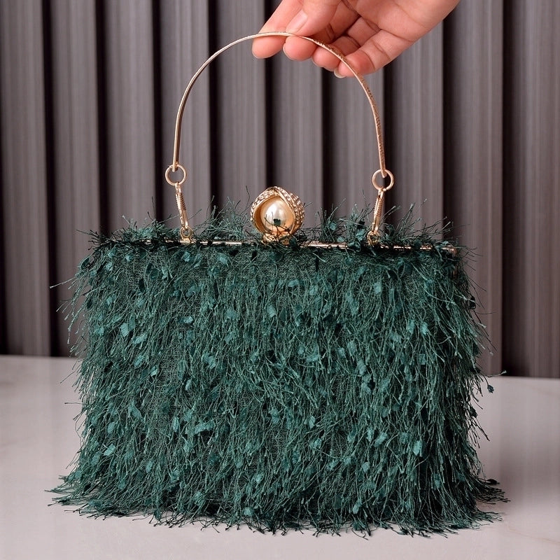 Women's Polyester Solid Color Vintage Style Classic Style Square Lock Clasp Handbag Evening Bag