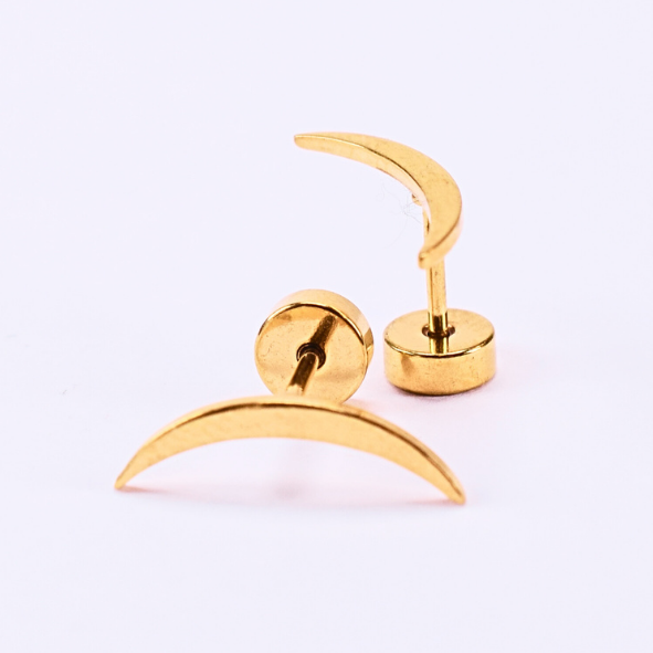 Crescent studs - Gold
