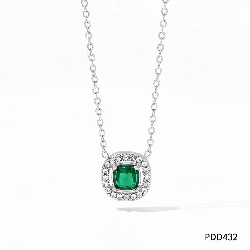 304 Stainless Steel Titanium Steel 16K Gold Plated White Gold Plated Gold Plated Classic Style Plating Inlay Square Zircon Bracelets Earrings Necklace