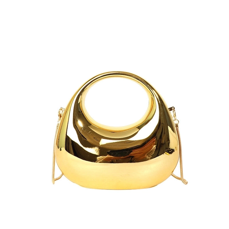 Women's Medium PVC Gradient Color Solid Color Elegant Vintage Style Dumpling Shape Lock Clasp Evening Bag