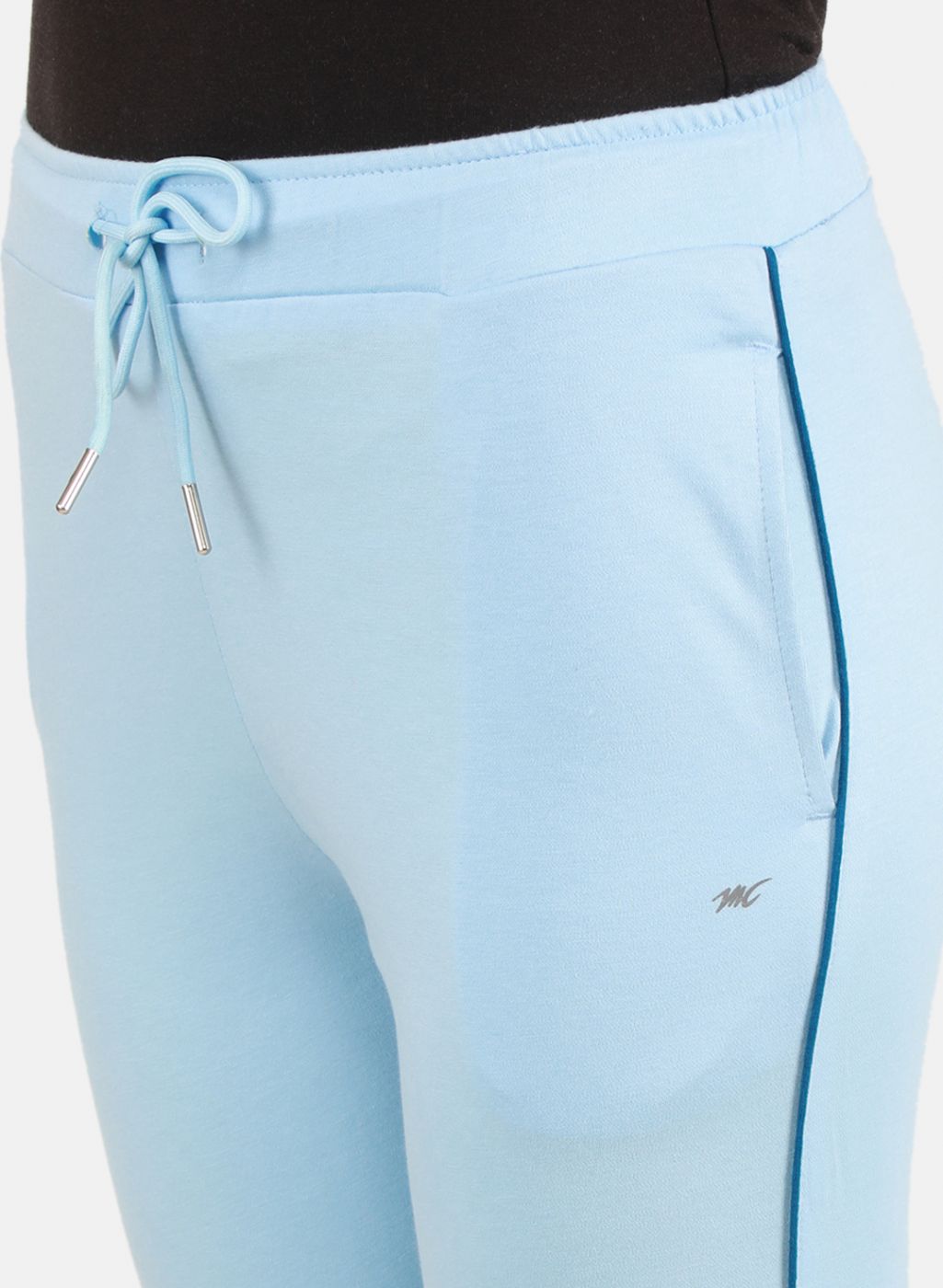 Women Sky Blue Solid Capri