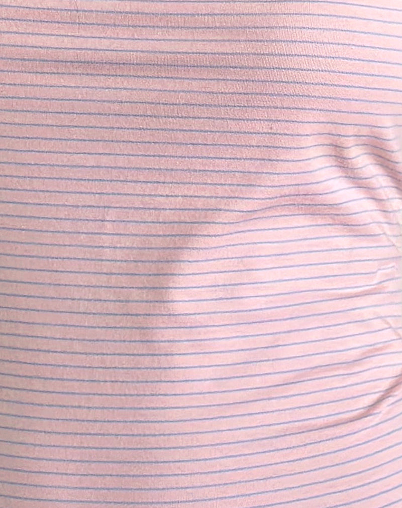 Barlyn Cami Top in Pink and Blue Stripe