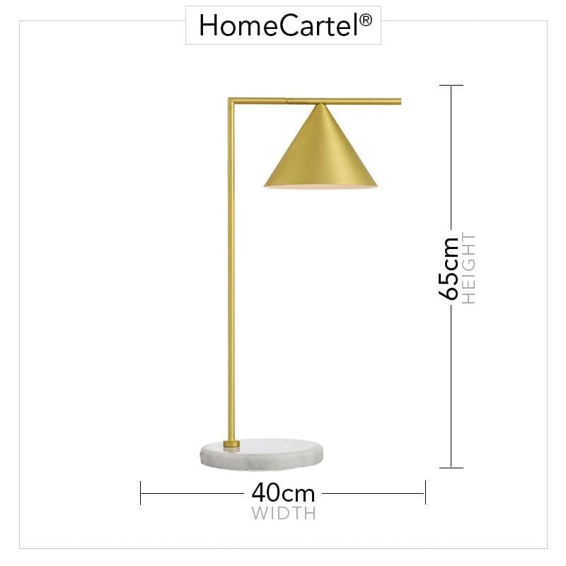 Clarice | Gold x Marble Table Lamp