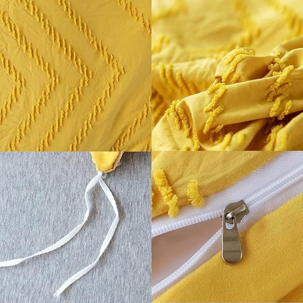 Chevron Plush Quilted Blanket | 3pcs Set
