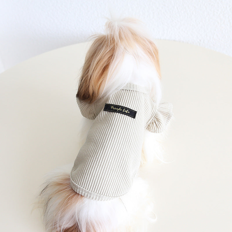 Solid Color Soft Knit Dog Cat Vest/T-shirt