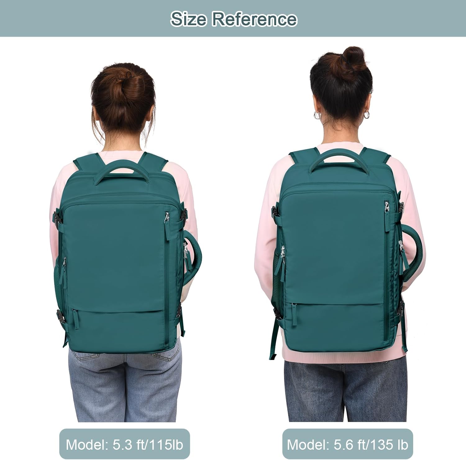Large Travel Backpack for Women Men, Expandable 40L Carry On Backpack, 17 Inch Laptop Backpack College Bookbag, Waterproof Travel bag as Person Item Flight Approved