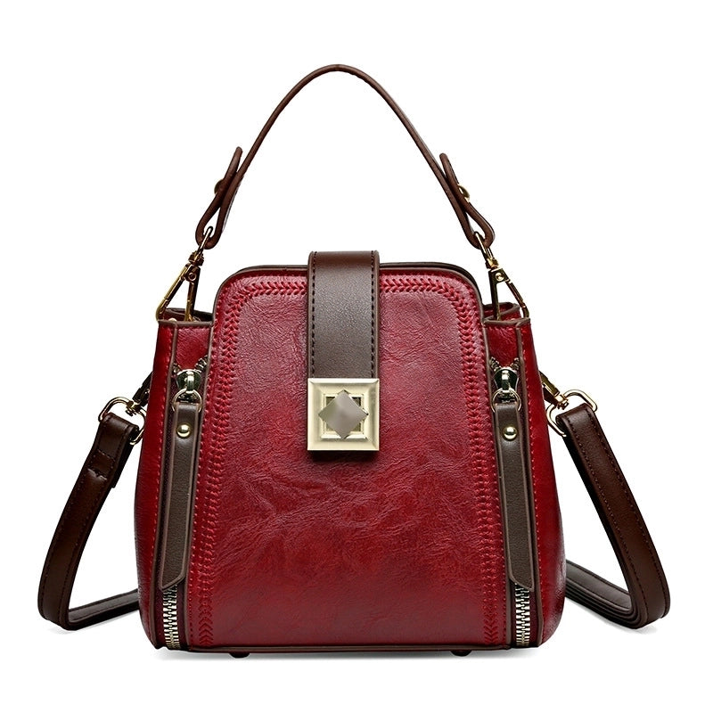 Women's Medium All Seasons Pu Leather Vintage Style Handbag