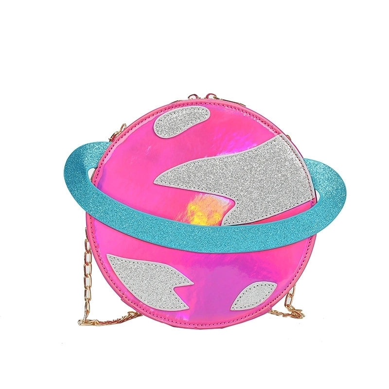 Women's All Seasons Special Material Galaxy Streetwear Round Zipper Circle Bag