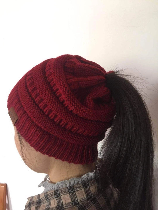 Unisex Casual Minimalist Solid Color Eaveless Wool Cap