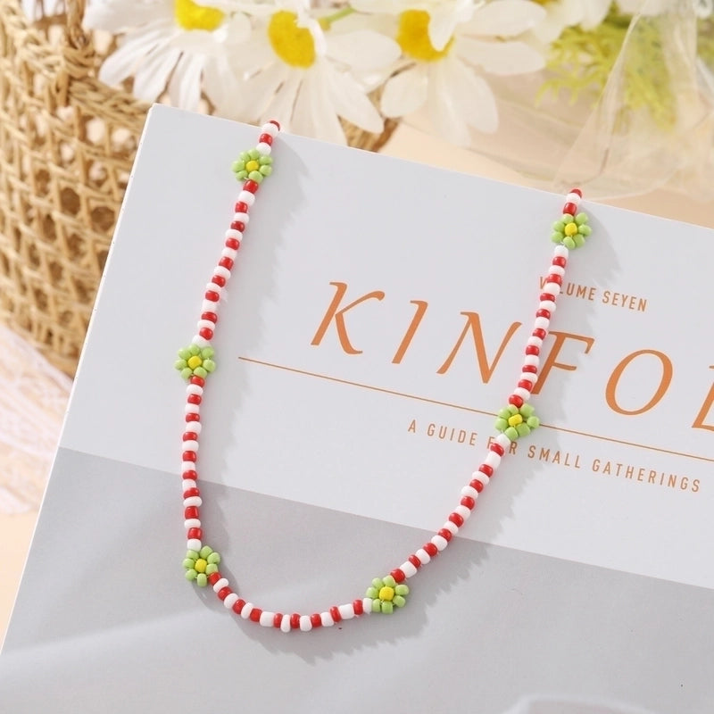 12 Pieces Minimalist Geometric Beaded Inlaid Pearls Women's Necklace
