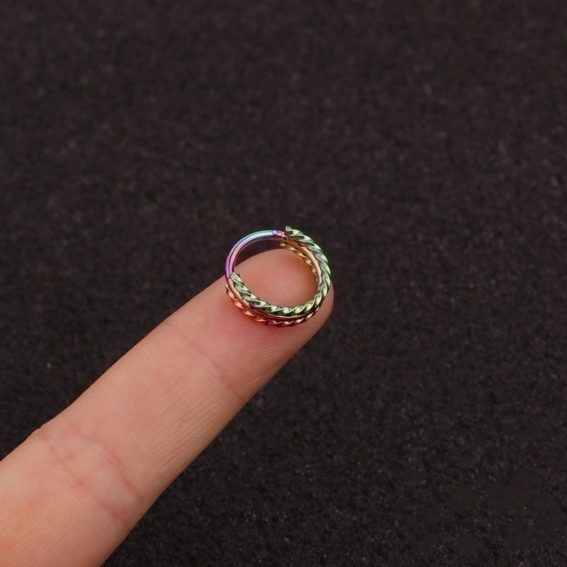 Ear Cartilage Rings & Studs Geometric 316L Stainless Steel  Plating