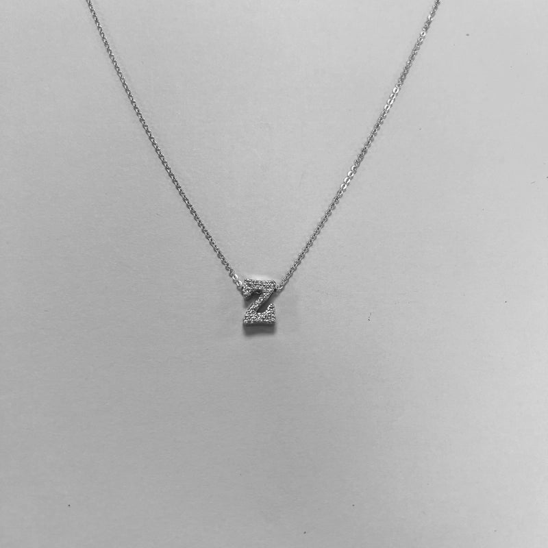 Minimalist Letter Copper Zircon Necklace In Bulk