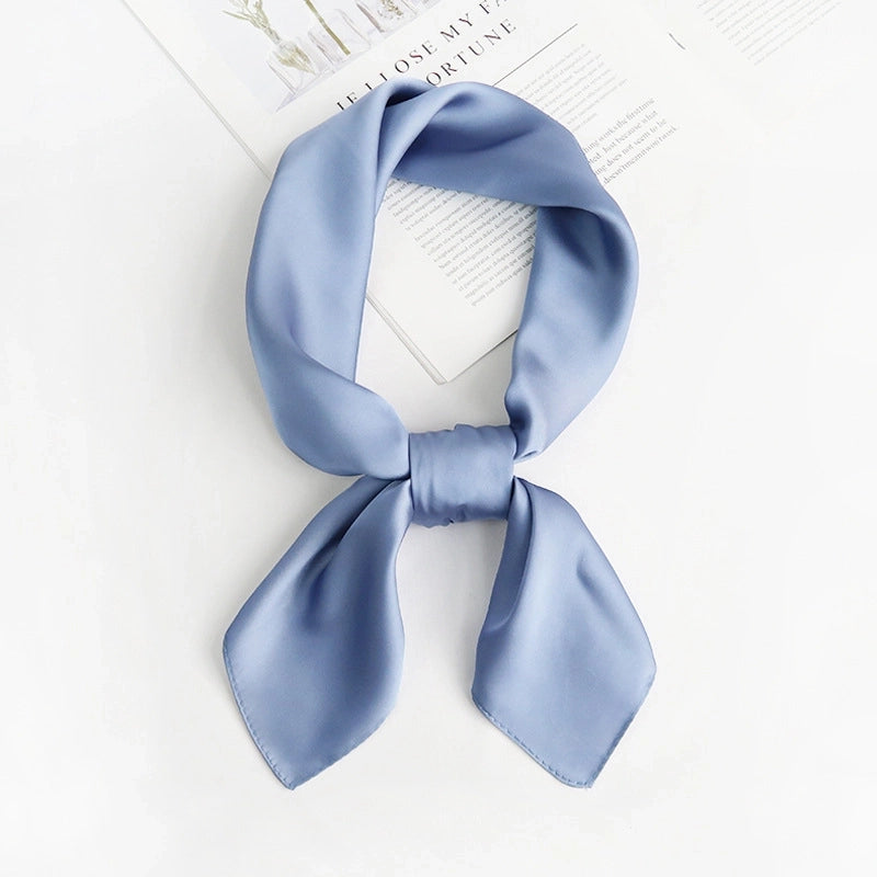 Women's Minimalist Solid Color Polyester Printing Silk Scarf