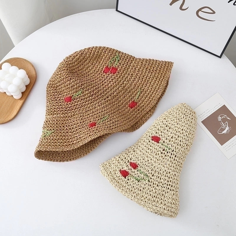 Women's Lady Cherry Big Eaves Bucket Hat
