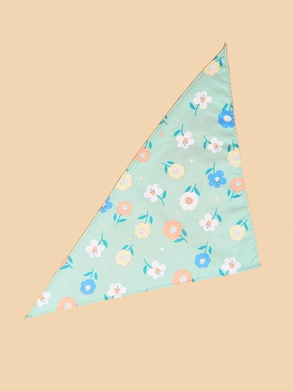 Cartoon Style Cotton Flower Printing Pet Saliva Towel