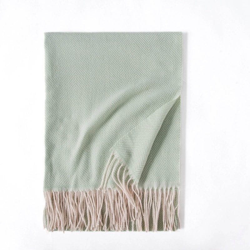 Women's Elegant Streetwear Stripe Imitation Cashmere Scarf