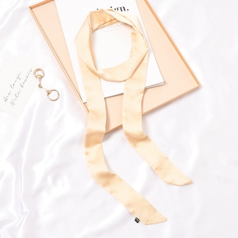 Women's Fashion Solid Color Satin Silk Scarves