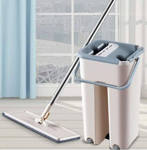 Super Flat Mop With Bucket And 2 FREE Microfiber Pad