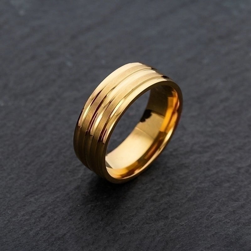 Minimalist Geometric 201 Stainless Steel No Inlaid Gold Plated