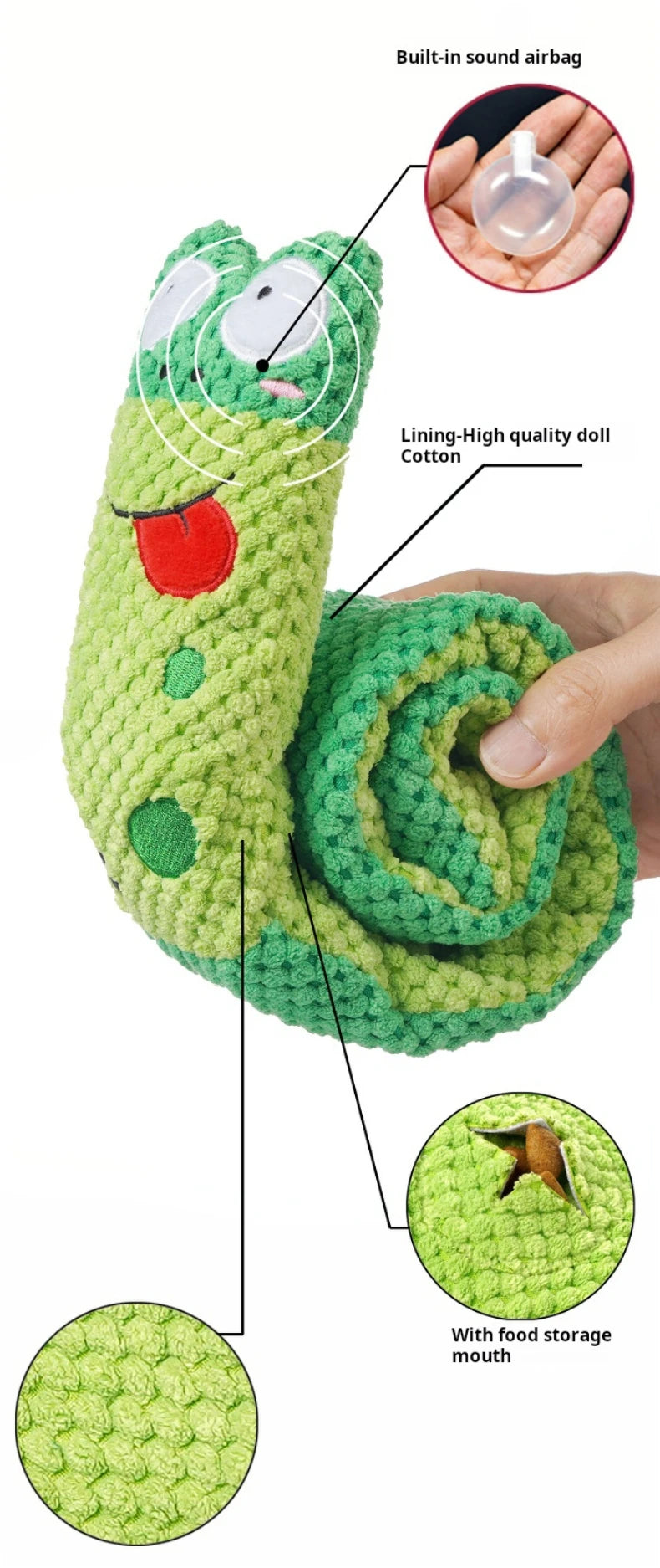 Indestructible Snail Dog Puzzle Feeder - Interactive & Squeaky Pet Toy