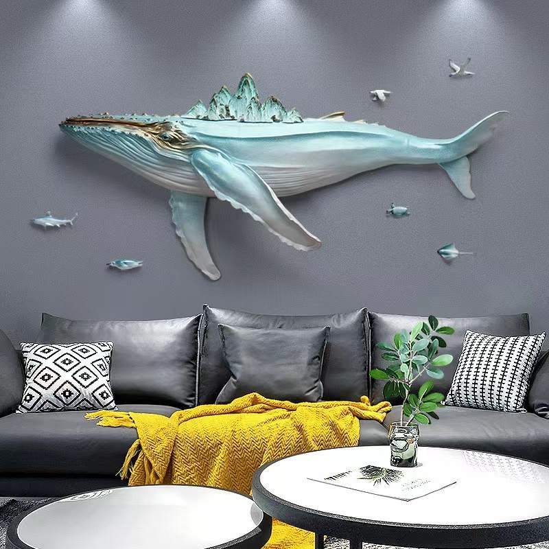 Whale 3D Wall Sculpture