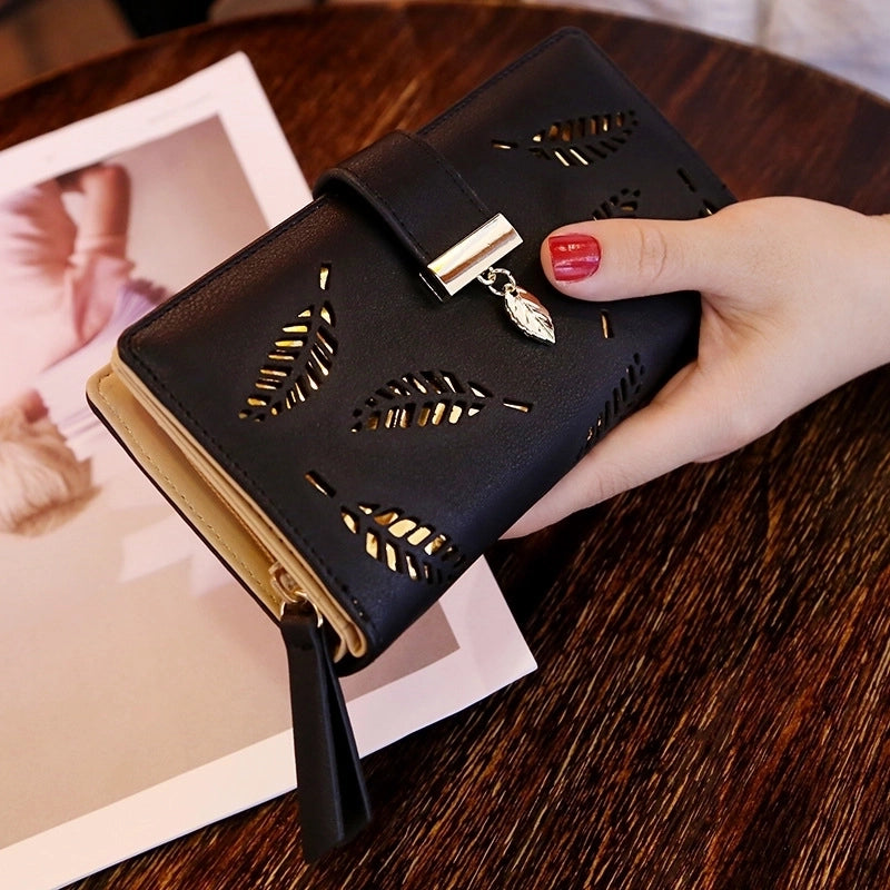 Women's Spring&summer Pu Leather Geometric Fashion Square Zipper Buckle Long Wallet