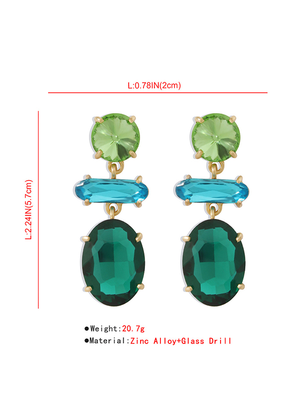 Original Statement Contrast Color Earrings