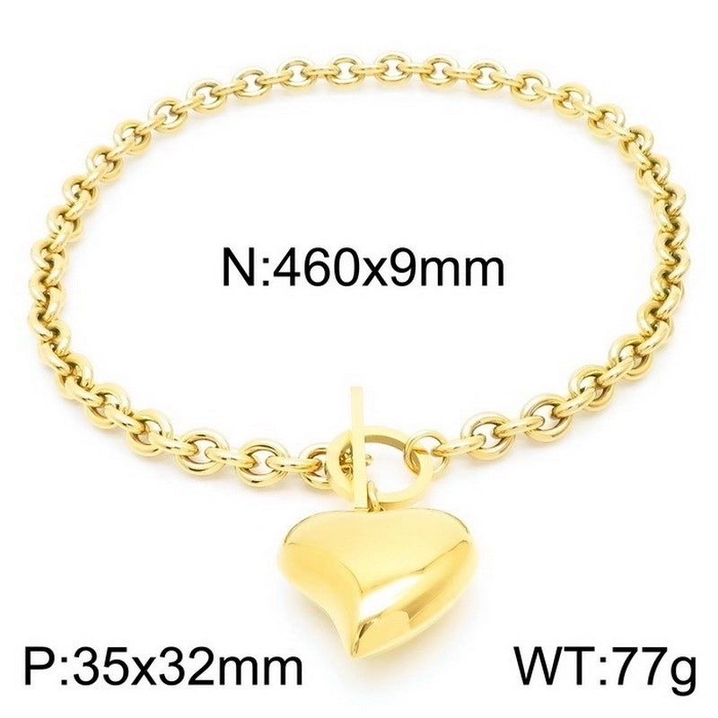 Fashion Geometric Titanium Steel 18K Gold Plated Plating Stainless Steel Jewelry Sets