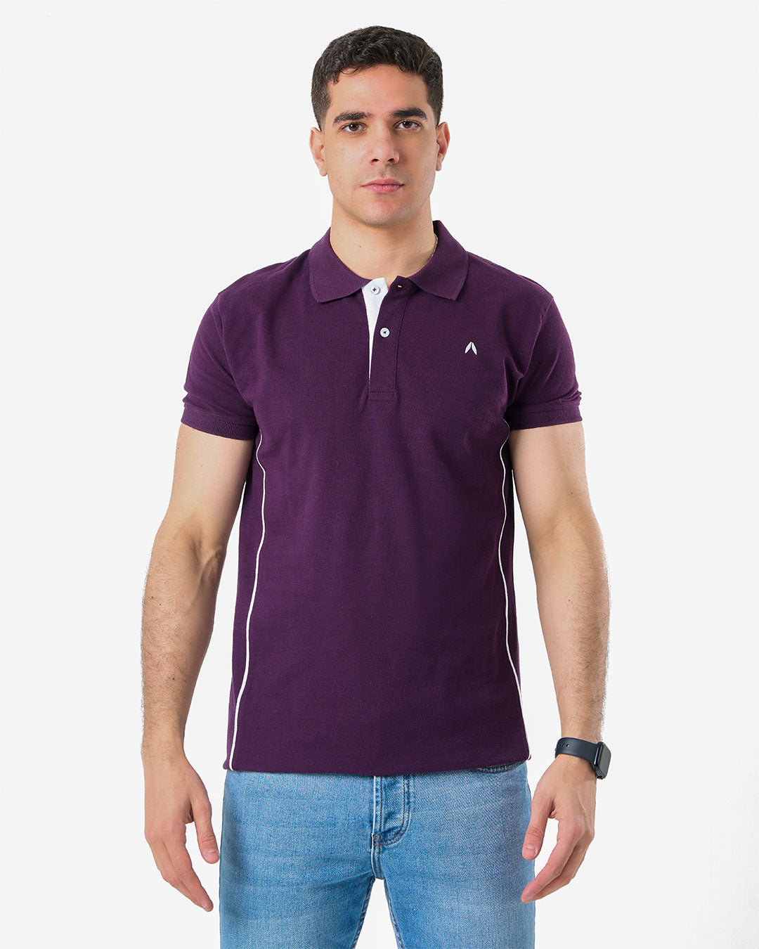 Men's Polo T-shirt with Side Lines