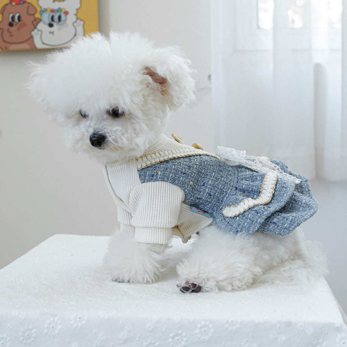 Warm Sweet Bowknot Layered Princess Dress