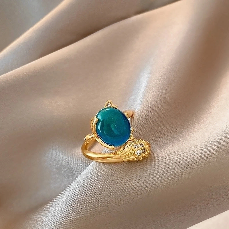 Fashion Leaf Flower Bow Knot Copper Plating Inlay Pearl Zircon Open Ring 1 Piece