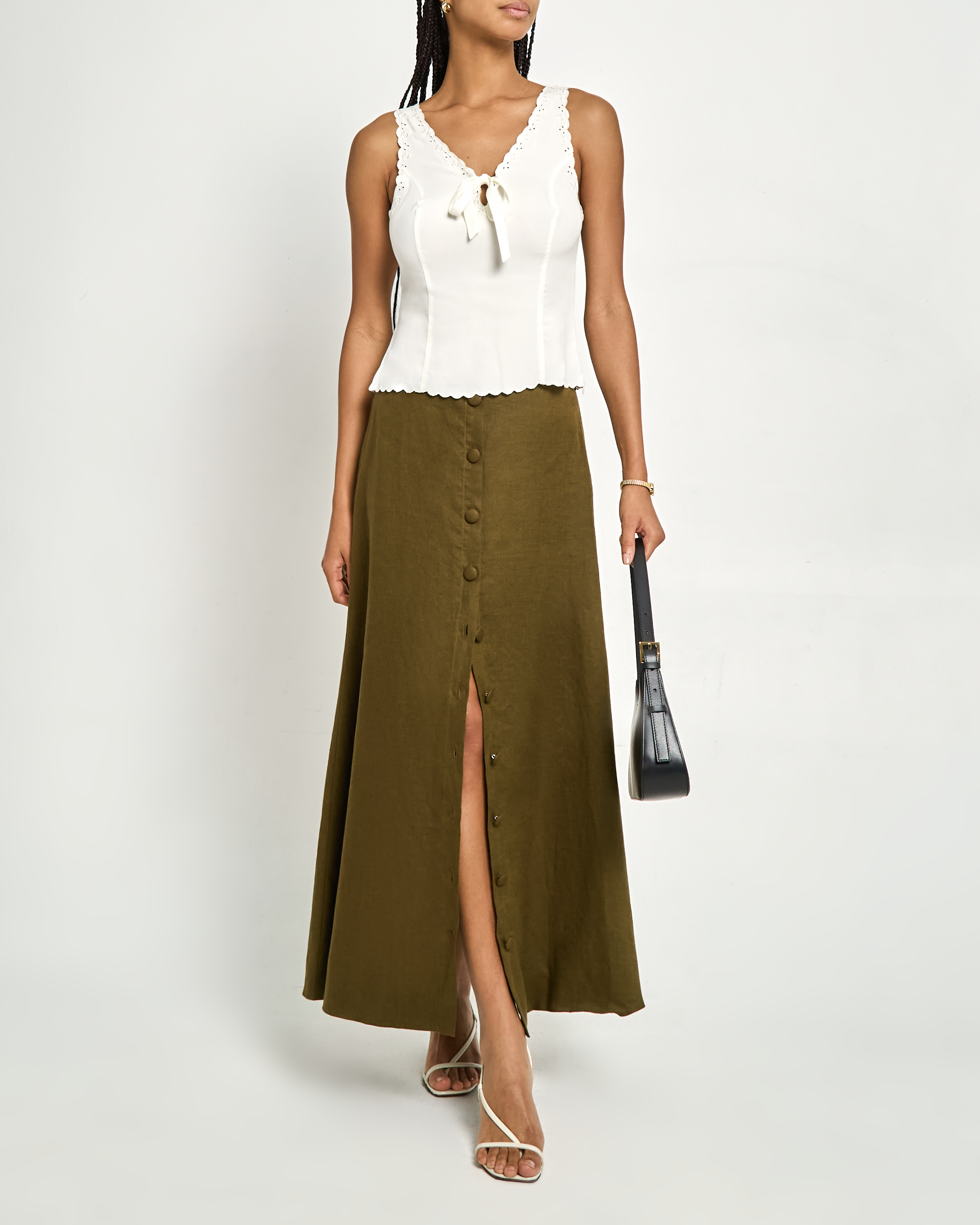 Sibel Linen Maxi Skirt