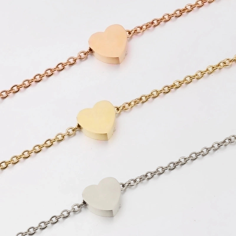 Minimalist Solid Color Stainless Steel 18K Gold Plated Rose Gold Plated None Bracelets In Bulk