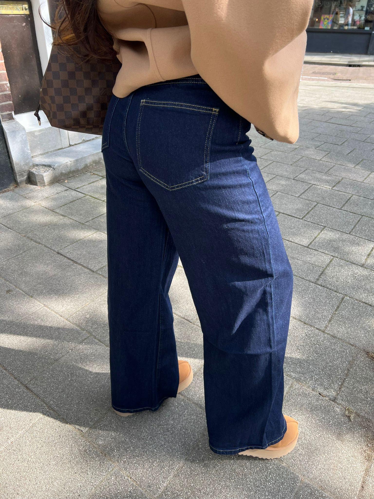 Dark Denim Wide Fit Jeans